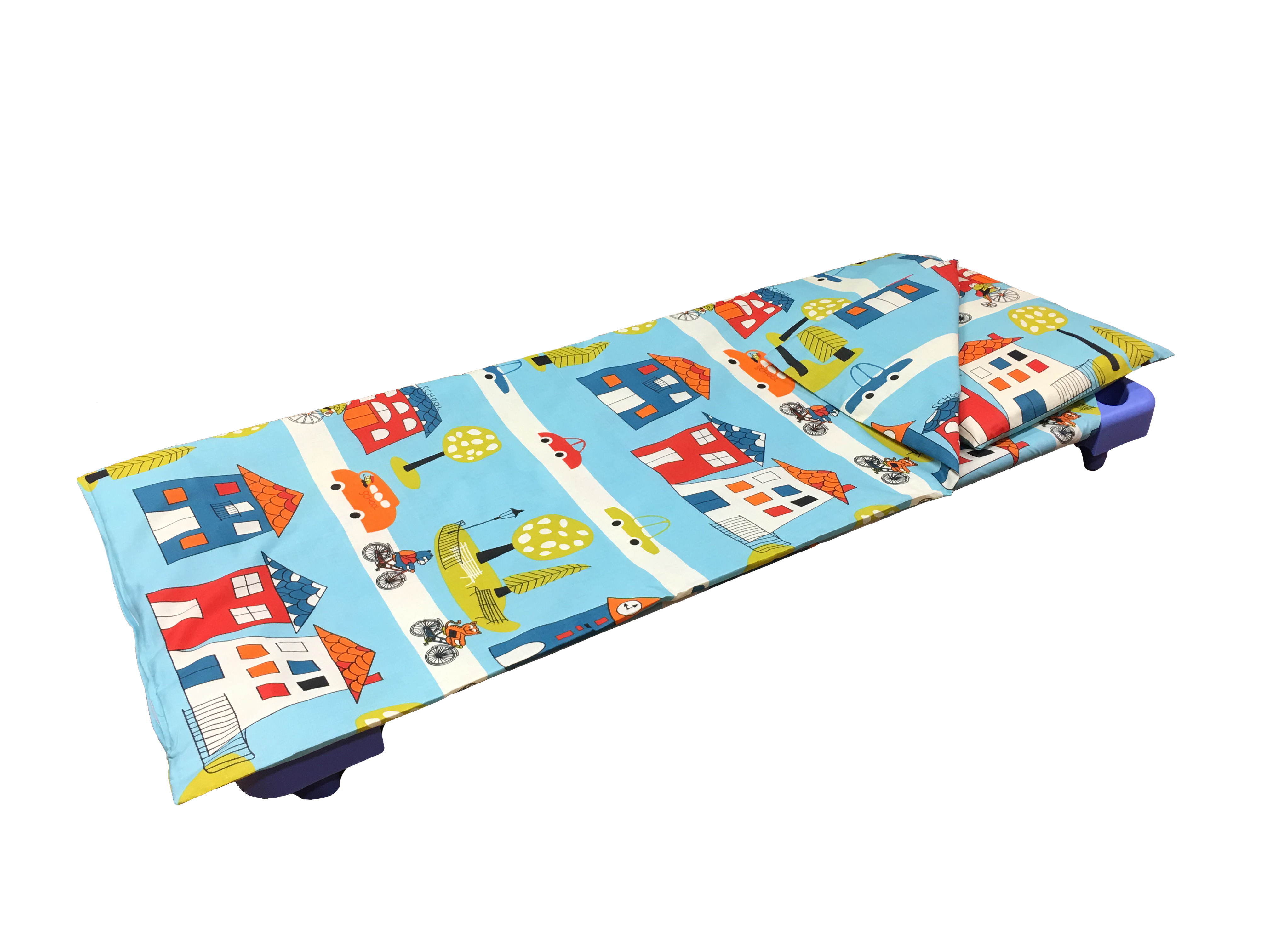 Paplanhuzat - kék városos, zipzáros - kicsi